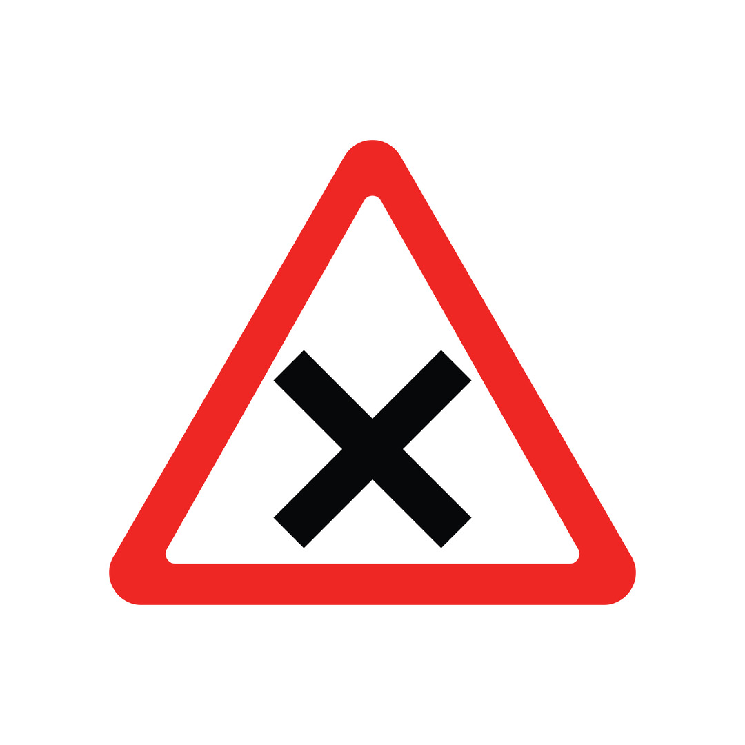 'Unmarked intersection' German road sign.