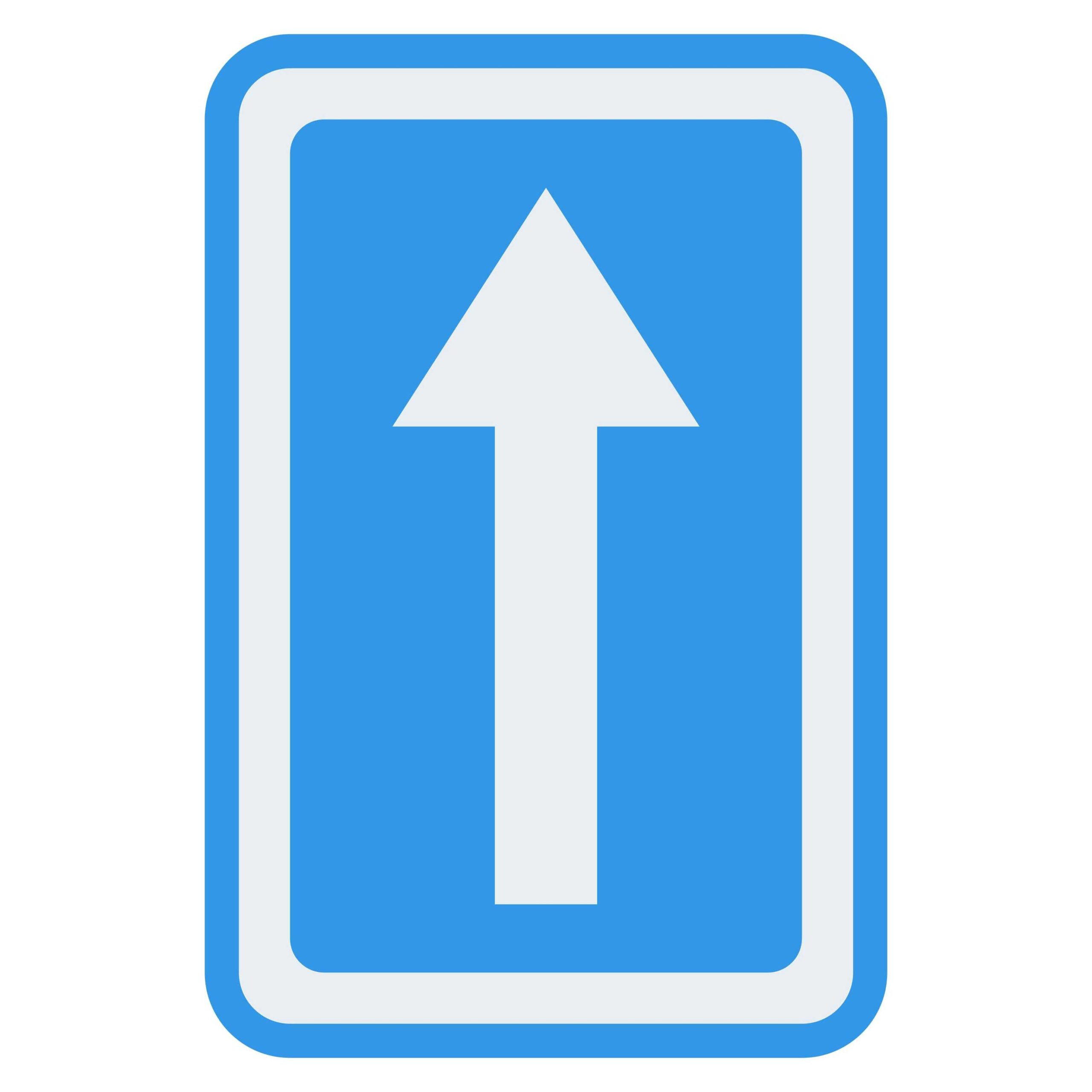 Belgian road sign for one way systems.
